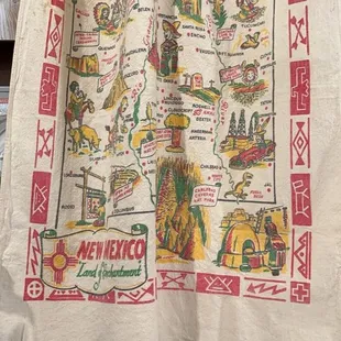 A cool vintage table cloth for New Mexico