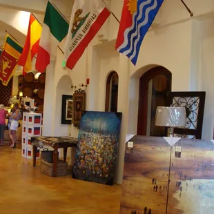 the lobby of the winery