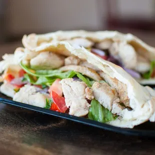 Chicken Wowshi
 Takeout Mediterranean
 Fresh Mediterrean Grill
  
  #chicken #mediterranean #pita #sandwich