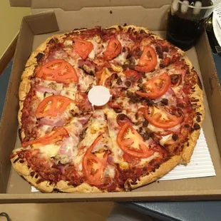 a pizza in a pizza box