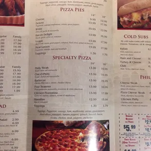 pizza, menu