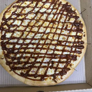 BBQ chicken pizza
