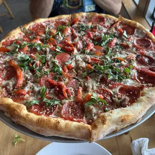 &quot;Parlor Pizza!&quot; Crispy crust, dough fully cooked, deliciously fresh toppings!