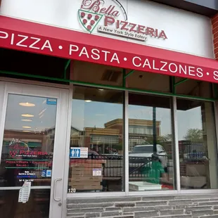 the front of the restaurant