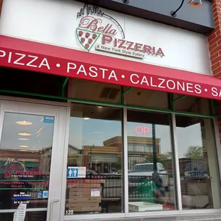 the front of the restaurant