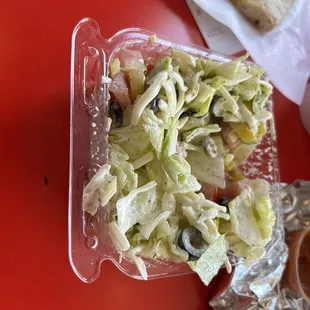 Salad on the slice and salad combo