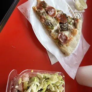 Slice and salad combo