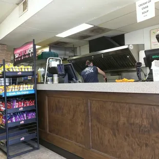a man behind the counter