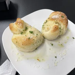 Fresh homemade garlic knots