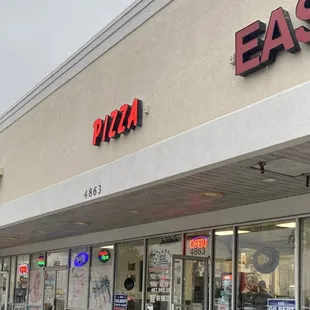 the front of the restaurant