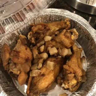 Garlic wings. Horrible.