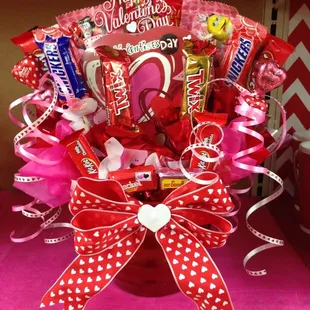 Super sweet! This cute box is stuffed fullof treats for your valentine! Assorted candy is arranged in this box and includes a 10&quot; teddy bear
