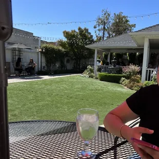 Outside patio/grass area