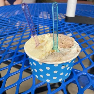a cup of ice cream