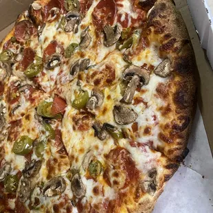 Pepperoni mushroom and jalapeño