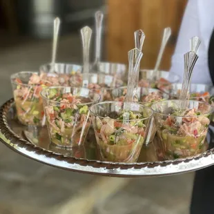 Homemade ceviche cups! So yummy!