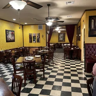 the dining area of a restaurant