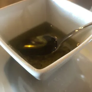 Side of olive oil for the garlic knots bread for $2.99