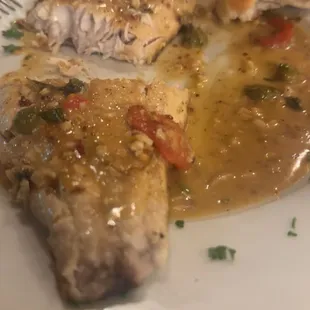 Red snapper scampi sauce
