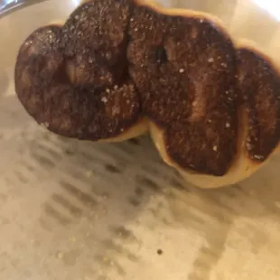 Too done on the bottom of garlic knot.  The rest were okay.  Tastes like Pillsbury.