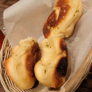 complimentary garlic herb rolls