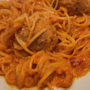 child's spaghetti and meatballs