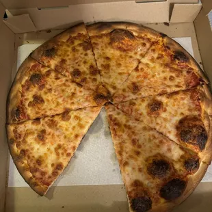 Edge of crust almost burnt.