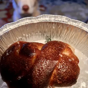 O 2 of our 4 homemade garlic rolls were very well done.
