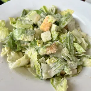 Caesar salad #1 Way too much salad dressing.