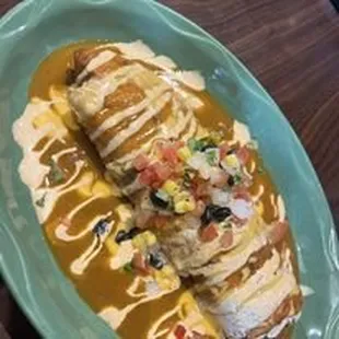 Smothered carnitas Burrito