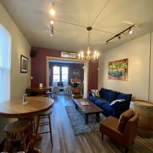 Our new tasting room at 113 S. Richard Street, our lounge is great for relaxing.