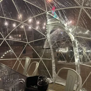 Igloo outside seating
