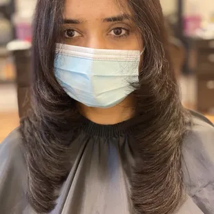 Layers hair cuts by hasmita @ Bella threading salon and spa