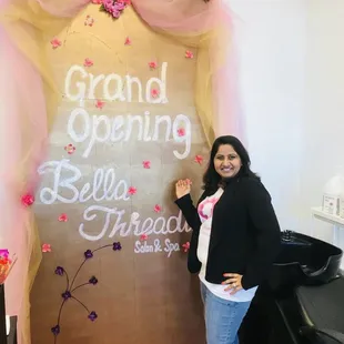 Celebration of grand opening BELLA THREADING SALON AND SPA