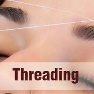 Professional eyebrow threading artist
