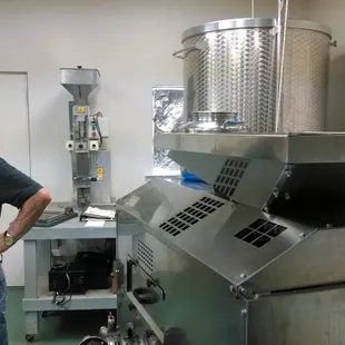 The "frantoio"--a horizontal centrifugal olive press.