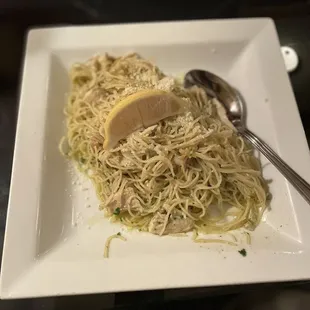 ANGEL HAIR AGLIO E OLIO with chicken