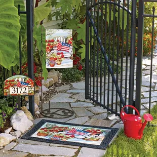 Studio M...garden flags and indoor/outdoor mats.