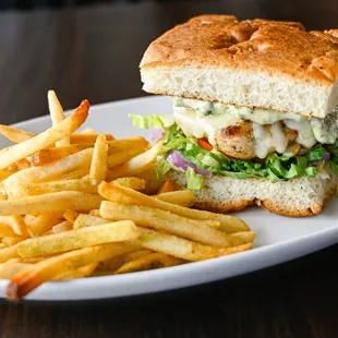 a sandwich and french fries