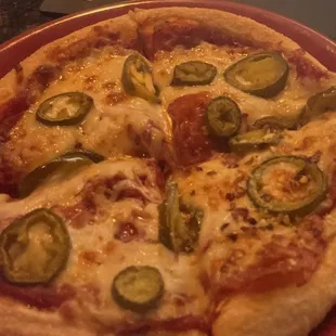 Pepperoni with jalapeños! Mmmmmmmm!!!!