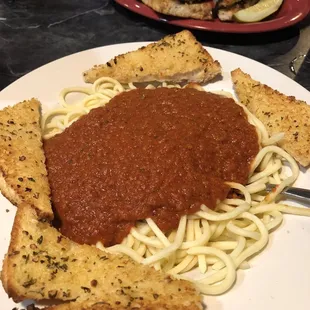 Spaghetti was delicious
