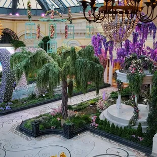 View of Bellagio Conservatory from Fitness Center/Spa entry on Level 2