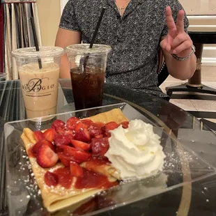 Strawberries and Cream Crepe