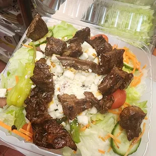 Steak Tip Greek Salad