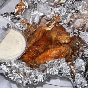 These are the plain wings I ordered. Clearly not plain .