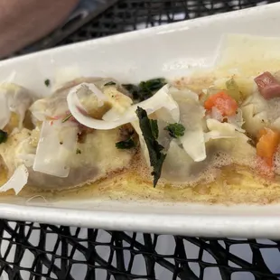 Rabbit ravioli. Delicious