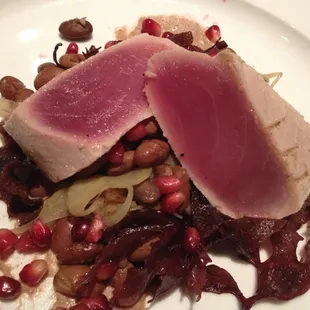 Seared Pepper Crusted Hawaiian Tombo Tuna Crudo