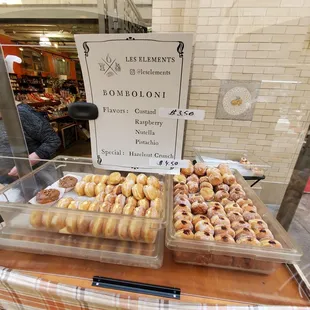 a display of doughnuts
