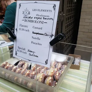 a display of baked goods