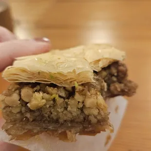 Homemade authentic baklava, so nutty!